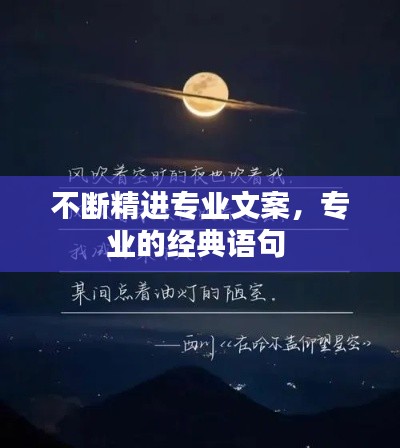不断精进专业文案,专业的经典语句
