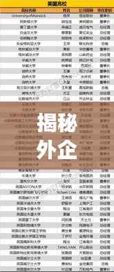 揭秘外企老板职级排名前十名成功秘诀!