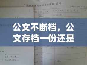 公文不断档,公文存档一份还是两份