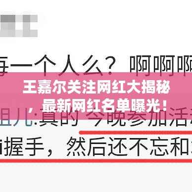 王嘉尔关注网红大揭秘,最新网红名单曝光!