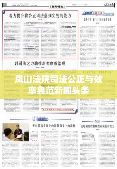 凤山法院司法公正与效率典范新闻头条