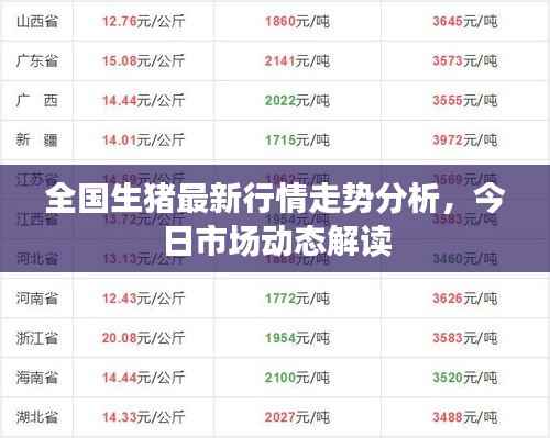 全国生猪最新行情走势分析,今日市场动态解读