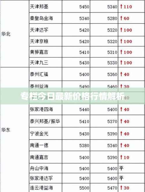 专栏今日最新价格行情解析