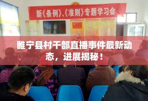 睢宁县村干部直播事件最新动态,进展揭秘!