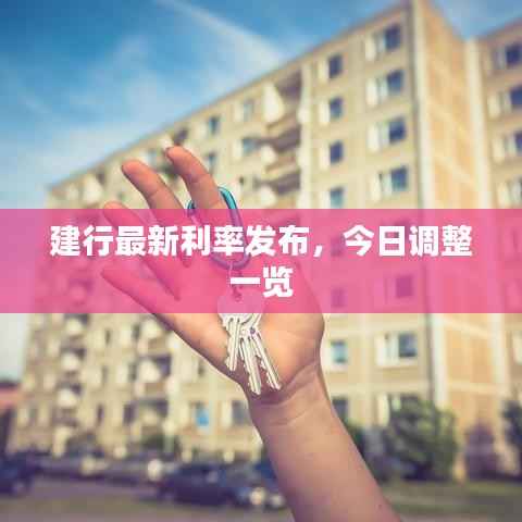 建行最新利率发布,今日调整一览