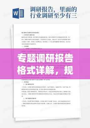 专题调研报告格式详解,规范撰写,轻松吸引百度收录!