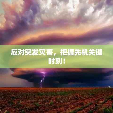 应对突发灾害,把握先机关键时刻!
