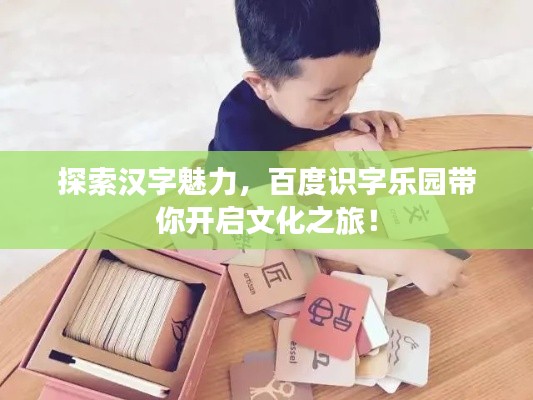 探索汉字魅力,百度识字乐园带你开启文化之旅!