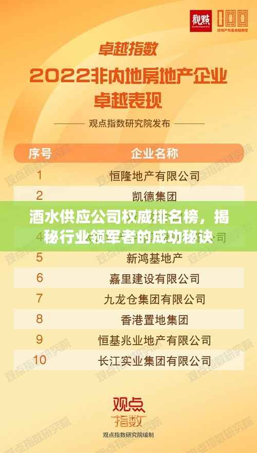 酒水供应公司权威排名榜,揭秘行业领军者的成功秘诀
