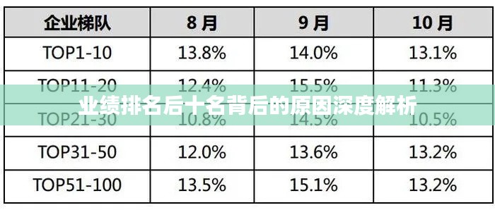 业绩排名后十名背后的原因深度解析