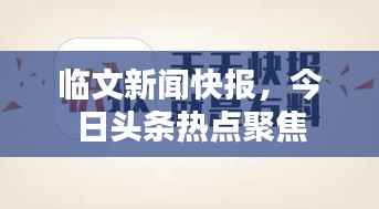 临文新闻快报,今日头条热点聚焦