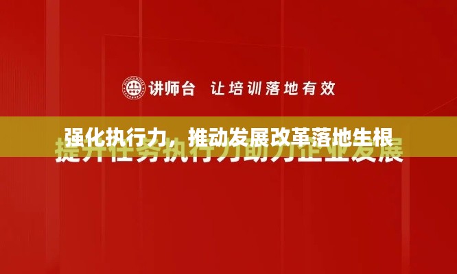 强化执行力,推动发展改革落地生根