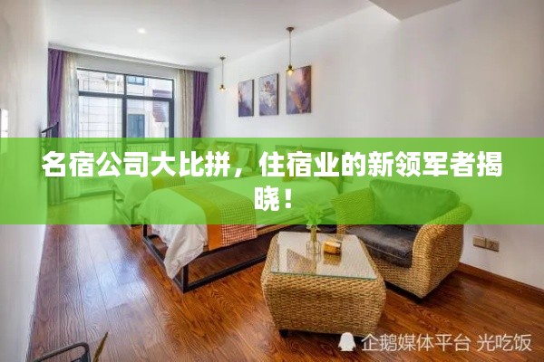 名宿公司大比拼，住宿业的新领军者揭晓！