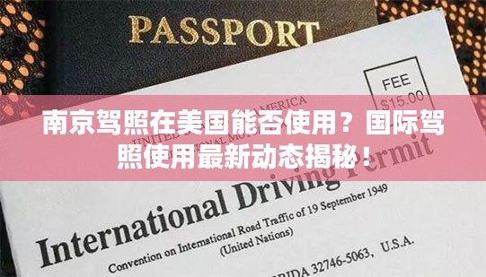 南京驾照在美国能否使用？国际驾照使用最新动态揭秘！