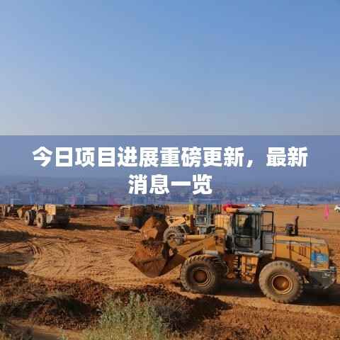 今日项目进展重磅更新,最新消息一览