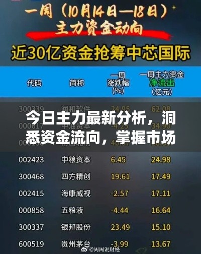 今日主力最新分析,洞悉资金流向,掌握市场先机