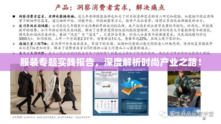 服装专题实践报告,深度解析时尚产业之路!