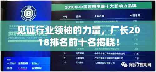 见证行业领袖的力量,厂长2018排名前十名揭晓!