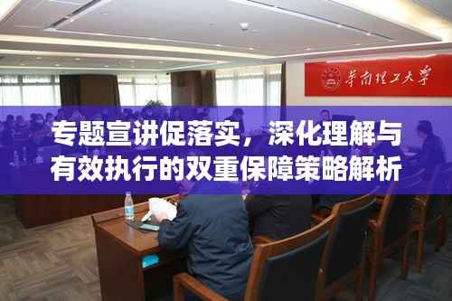 专题宣讲促落实,深化理解与有效执行的双重保障策略解析