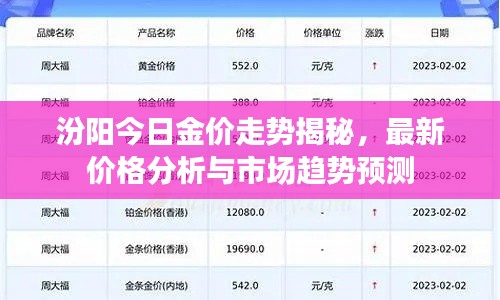 汾阳今日金价走势揭秘，最新价格分析与市场趋势预测