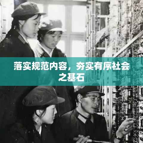 落实规范内容,夯实有序社会之基石