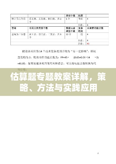 估算题专题教案详解,策略、方法与实践应用