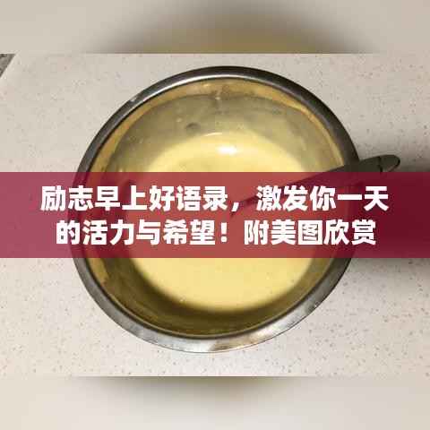 励志早上好语录,激发你一天的活力与希望!附美图欣赏