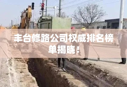 丰台修路公司权威排名榜单揭晓！