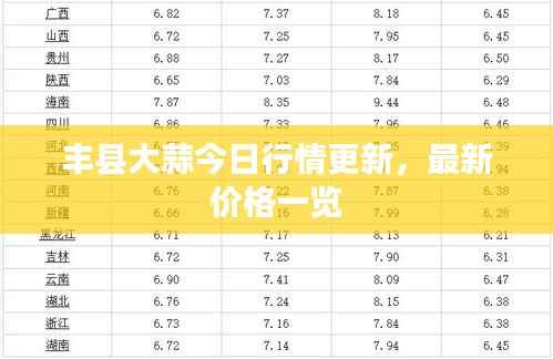 丰县大蒜今日行情更新，最新价格一览