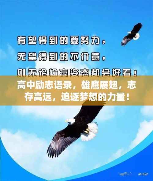 高中励志语录，雄鹰展翅，志存高远，追逐梦想的力量！