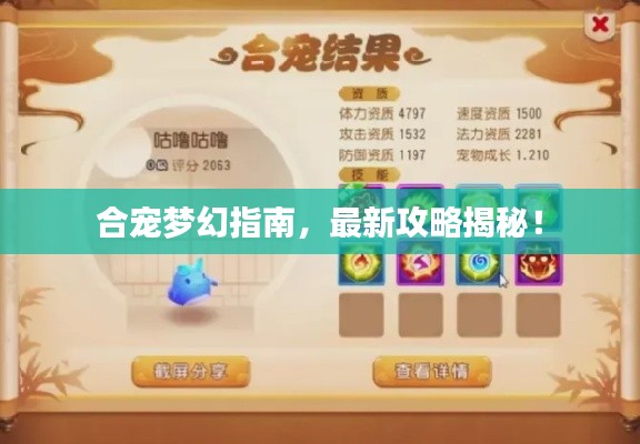 合宠梦幻指南,最新攻略揭秘!