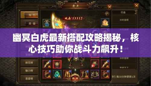 幽冥白虎最新搭配攻略揭秘,核心技巧助你战斗力飙升!