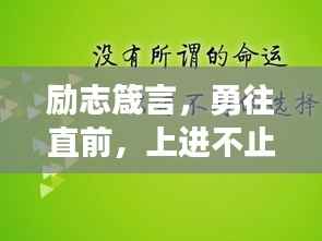 励志箴言,勇往直前,上进不止!