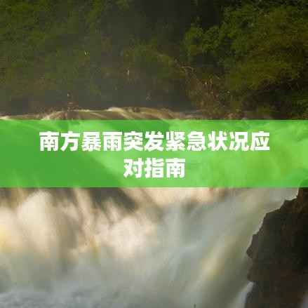 南方暴雨突发紧急状况应对指南