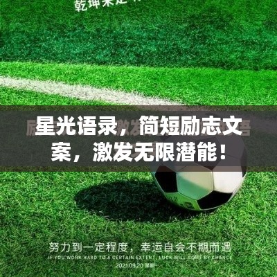 星光语录,简短励志文案,激发无限潜能!