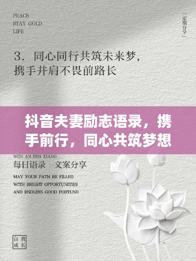 抖音夫妻励志语录,携手前行,同心共筑梦想之路