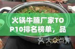 火锅牛腩厂家TOP10排名榜单,品质之选一览无余