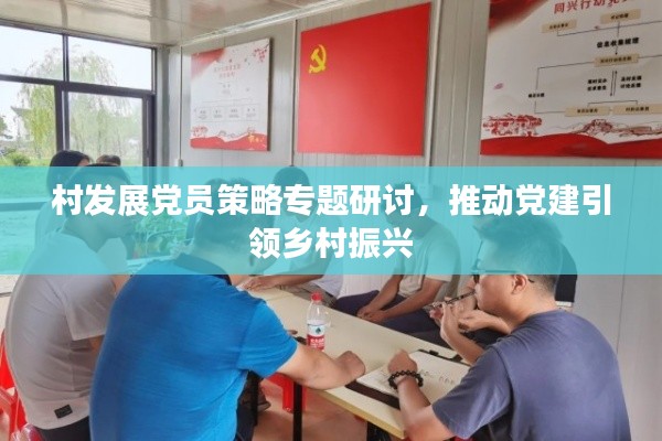 村发展党员策略专题研讨，推动党建引领乡村振兴