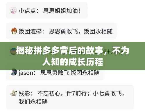 揭秘拼多多背后的故事,不为人知的成长历程