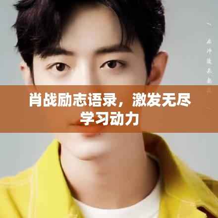 肖战励志语录,激发无尽学习动力