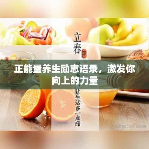 正能量养生励志语录,激发你向上的力量