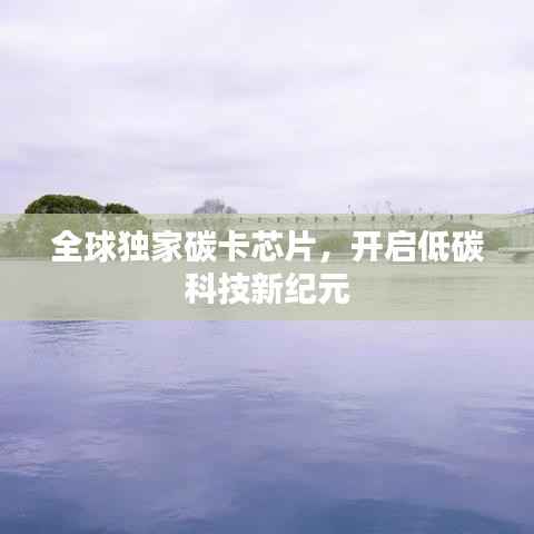 全球独家碳卡芯片,开启低碳科技新纪元