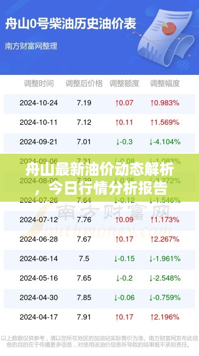 舟山最新油价动态解析,今日行情分析报告