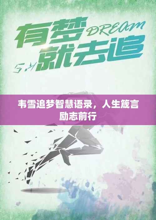 韦雪追梦智慧语录,人生箴言励志前行