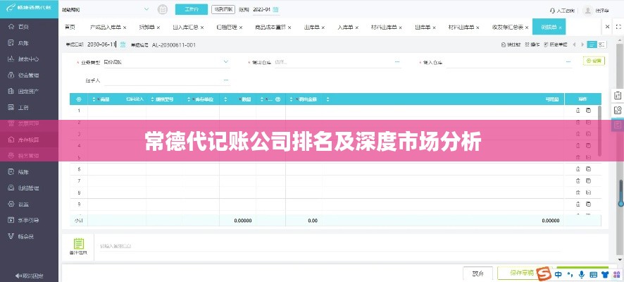 常德代记账公司排名及深度市场分析
